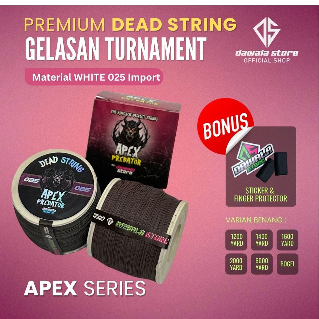 APEX PREDATOR Gelasan MATOT WHITE ORIGINAL PREMIUM 023/025  KLOS BOGEL - IMPORT (Bahan super kuat da