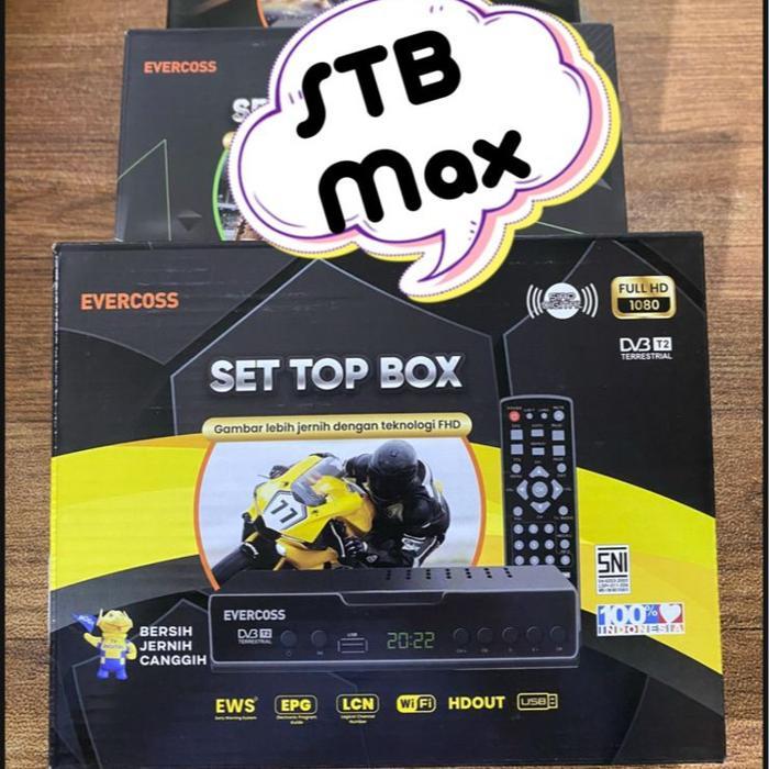 Evercoss Set Top Box / Evercoss STB Plus Max Megabox - stb murah Remot - Stb Max Megabox