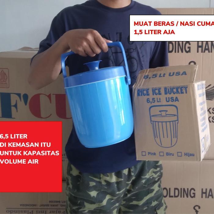 TERMOS NASI / ES BATU 6,5 DAN 8,5 Liter Rice Ice Bucket USA untuk Panas dan Dingin Plastik Wadah Vac