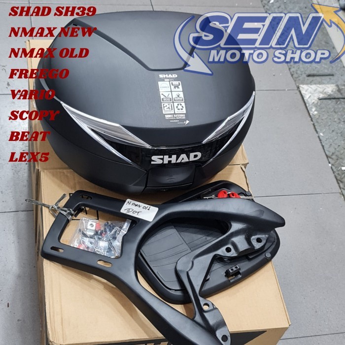 Paket Box SH39 + Bracket Nmax Vario Beat Scoopy Genio Lexi Freego SHAD Original