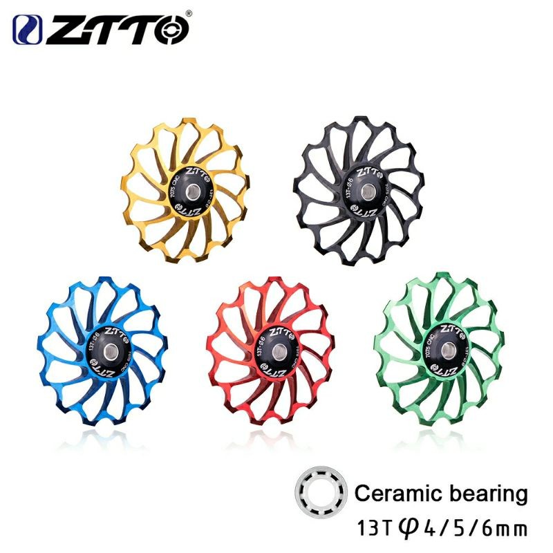 Foto Pulley RD ZTTO ceramic jockey wheel bearing keramik cnc alloy 13T loncer untuk sepeda RB MTB