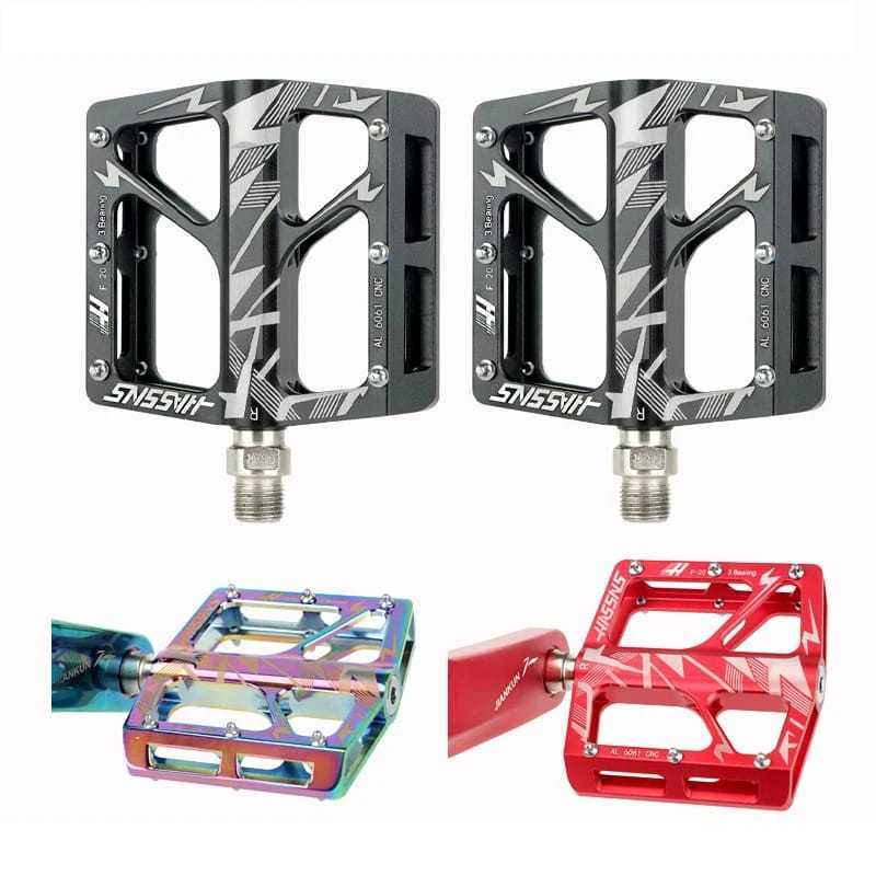 Foto Hassns Pedal Flat Alloy Tapak Lebar 3 bearing Sepeda