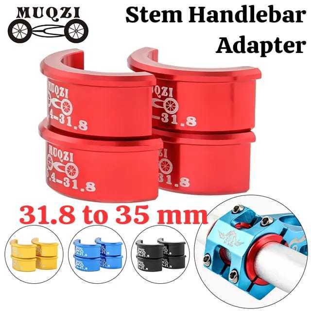 Foto Muqzi Adaptor Handlebar Stang Steer 31.8 untuk Stem Oversize 35 mm Sepeda 31.8mm to 35mm 4pcs