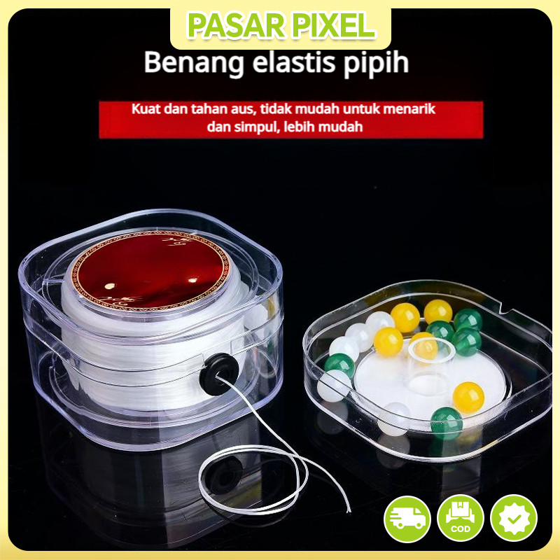 Benang pancing transparan, manik-manik kristal, manik-manik buatan tangan, tali kepang khusus untuk 