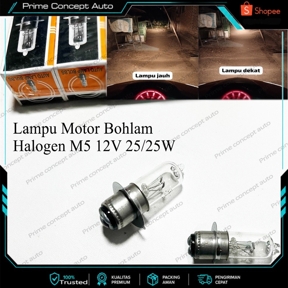 Lampu Motor Bohlam Halogen Aksesoris Motor Lampu Bohlam Untuk Tipe Manual & Matic