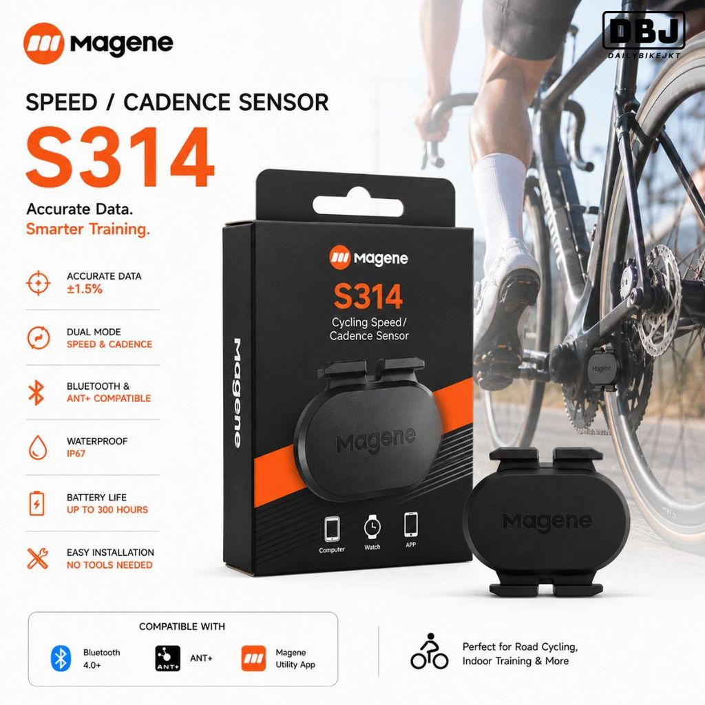 Cadence Magene S314 Speed Cadence Sensor Magene ANT+ Bluetooth 5.0