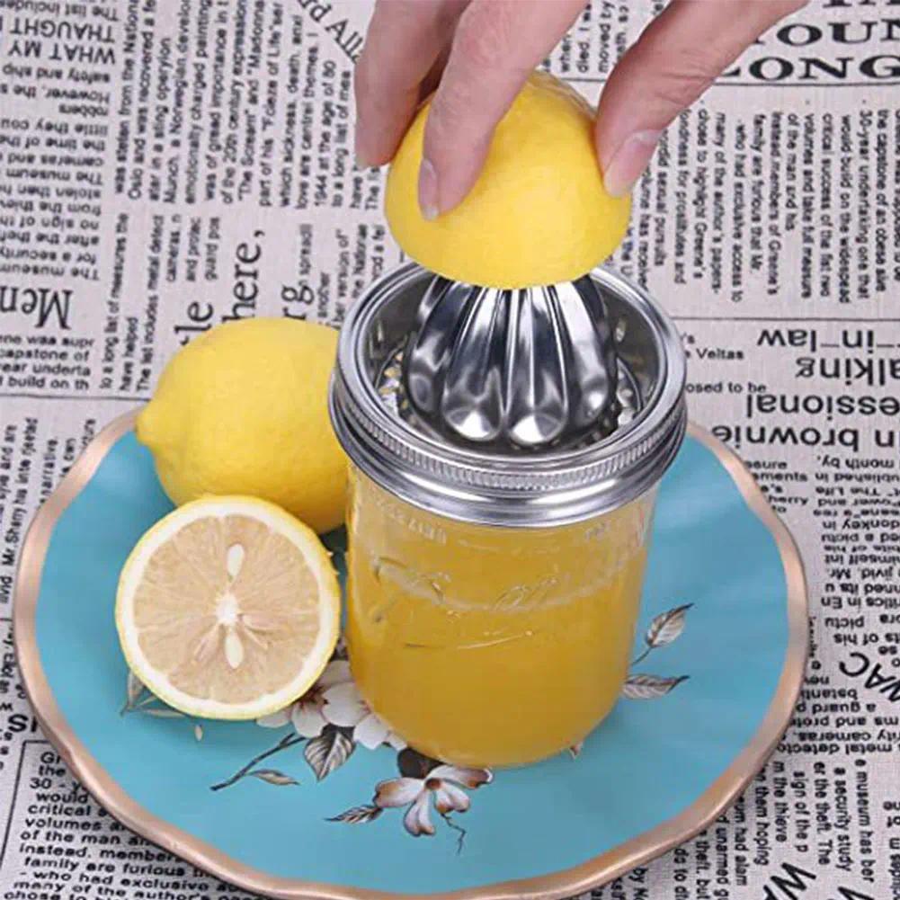 Stainless Steel Lemon Juicer Manual Juicer Citrus Juicer Citrus Lemon Juice Squeezer for Mason Jars