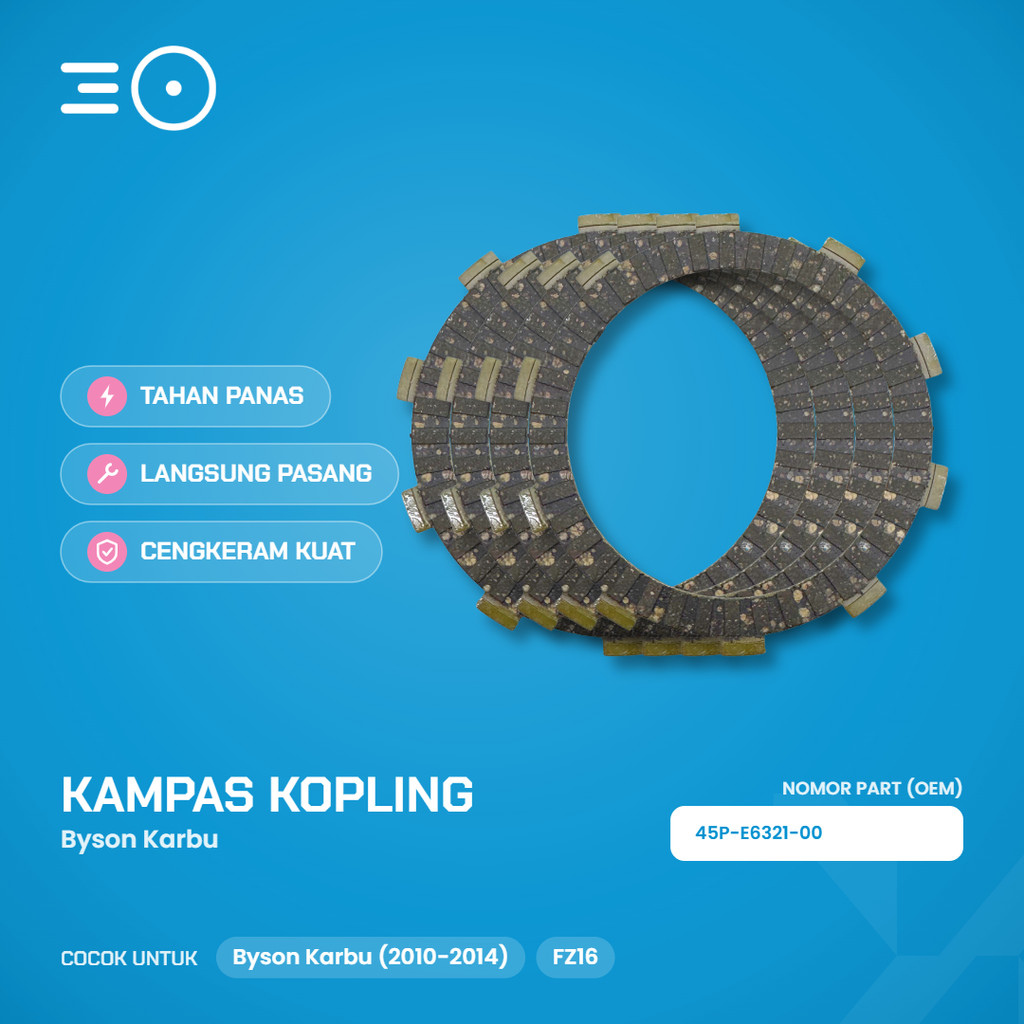 NOXPIT Kampas Kopling Byson Karbu FZ16 45P-E6321-00