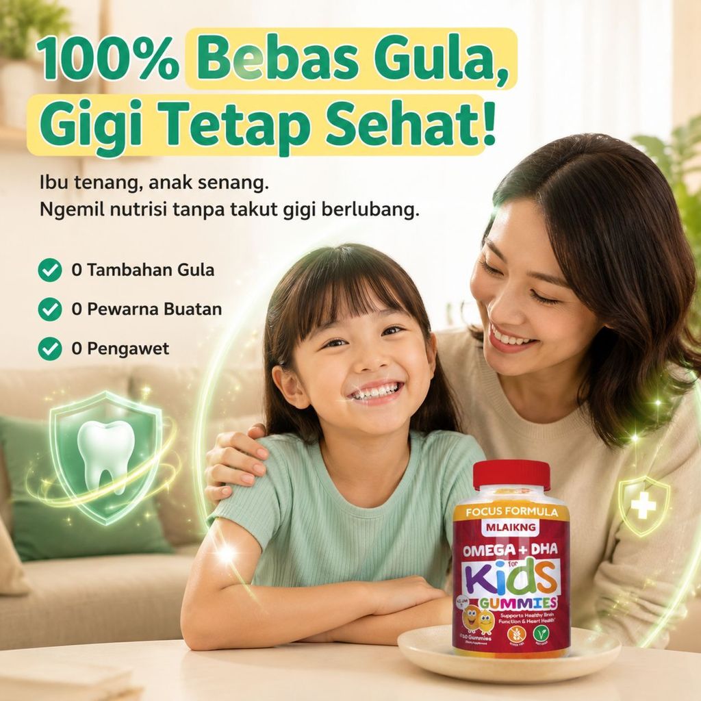 Kirim dalam 24 jam/Vitamin DHA Anak/Gummy Vitamin DHA/Suplemen Pertumbuhan Anak/Gummy Multivitamin/O