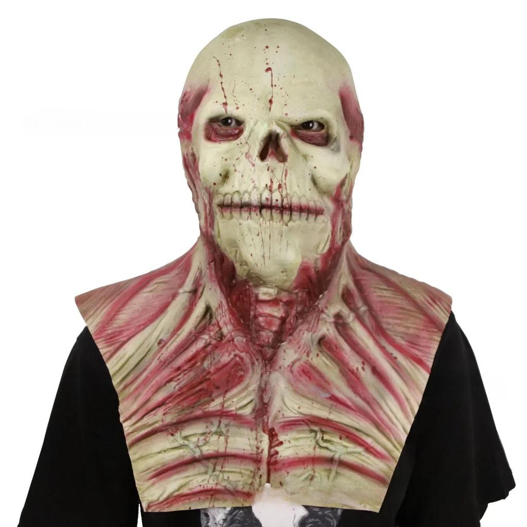 Ghost Detective Mask Zombie Walking Corpse Skull Masks Halloween Terror Skull Latex Cosplay Masque G