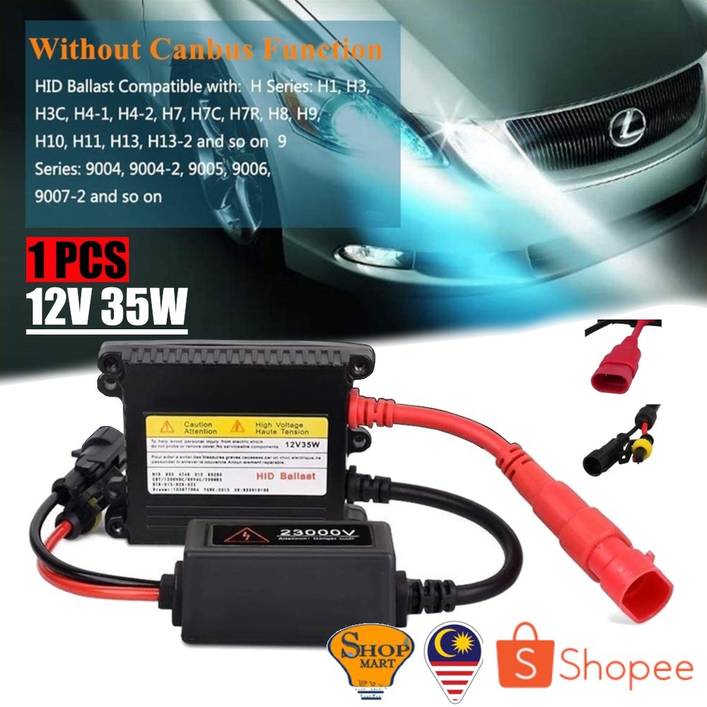 1PCS 12V 35W AC/DC Ballast HID Mobil, Ballast Lampu HID Ultra Tipis, Konverter Lampu Depan, Ballast 