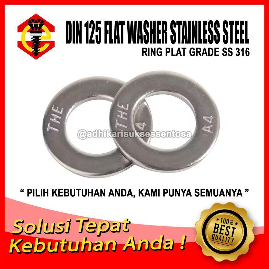 SS 316 / Ring Plat Stainless Steel / DIN 125 Flat Washer Plated SUS 316