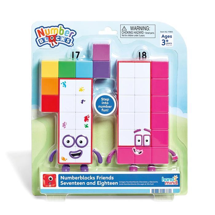 Numberblocks Friends Seventeen & Eighteen Figure Pack Mainan Edukasi Angka Anak Official Numberblock