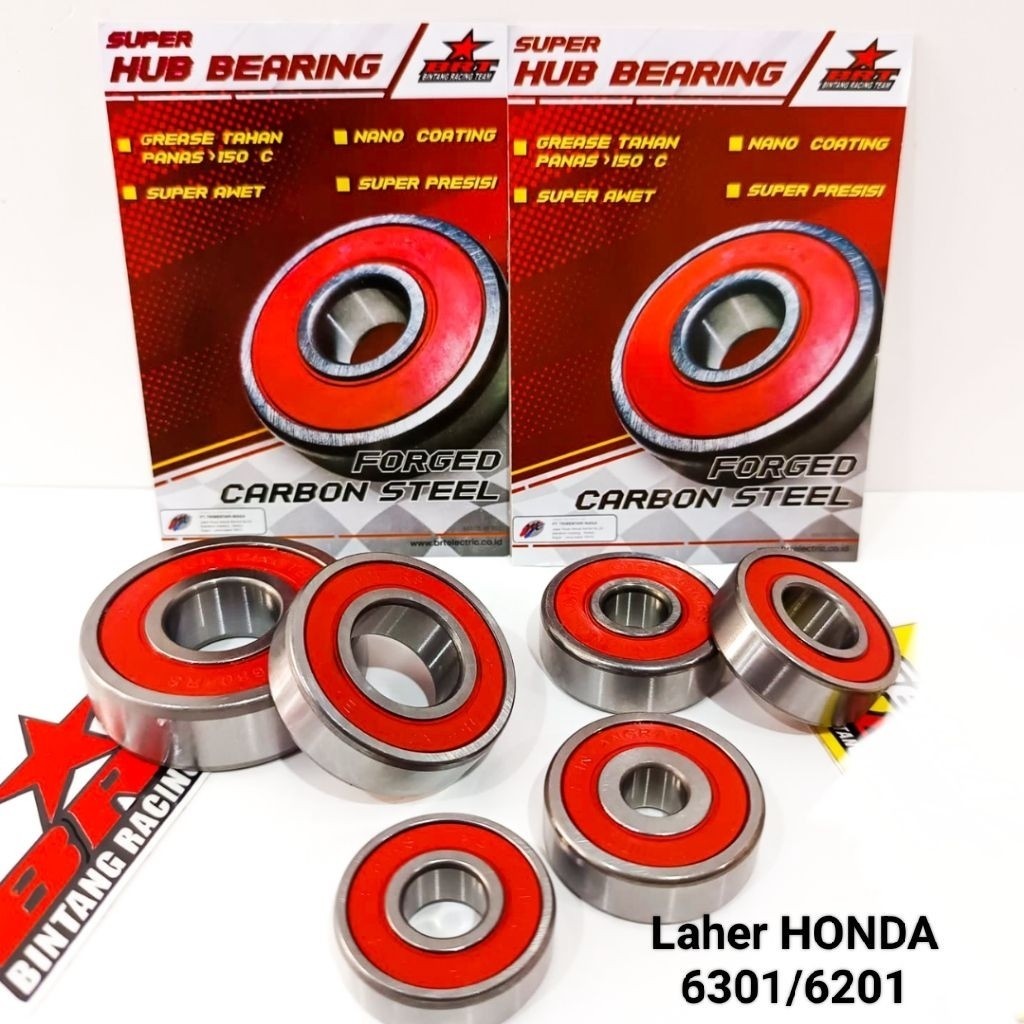 Laher Roda Bearing BRT Motor Honda Beat Scoopy Vario CB Tiger GL Verza Megapro 6301 6201 RS