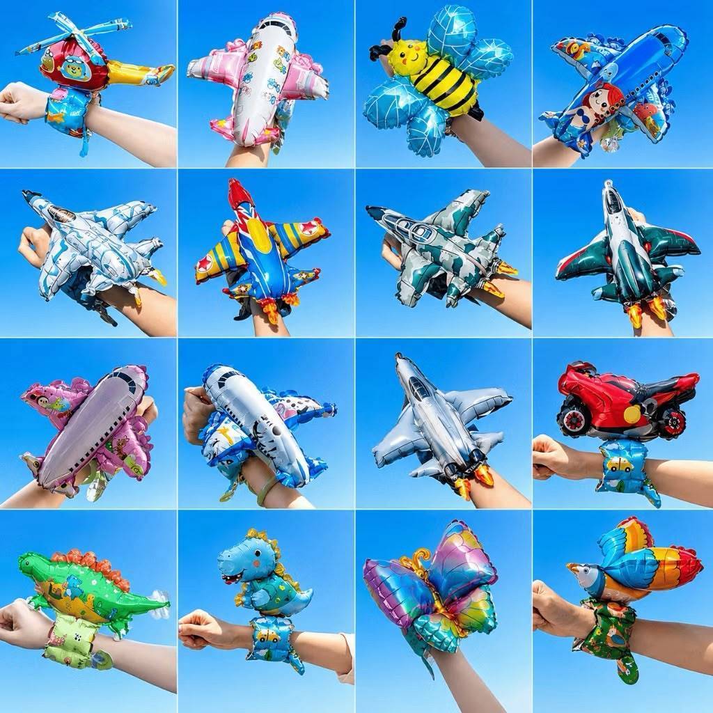 KIOSLAKU - Balon 4D Gelang Tangan / Balon Gelang Anak / Balon 4D Pesawat / Balon Gelang Tangan