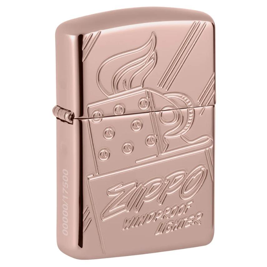 Zippo Original 48768 Zippo Script Collectible (Armor Rose Gold)