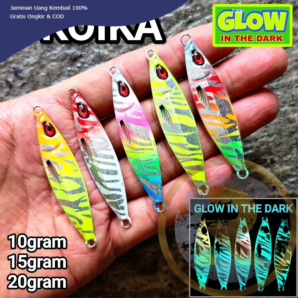 RC MICRO JIG copy KOIKA GID GLOW IN THE DARK 10gram 15gram 20gram