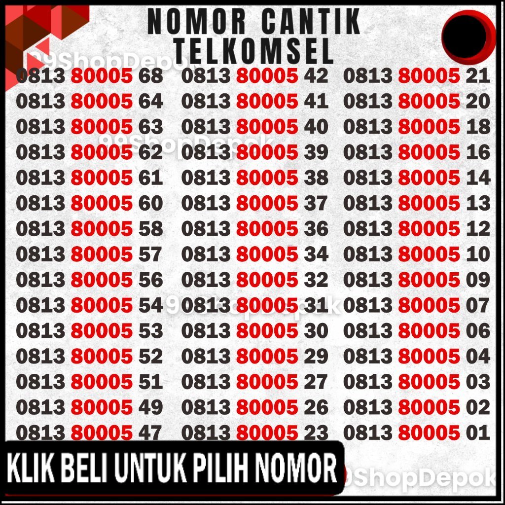 Nomor Cantik Simpati 11 DIGIT, TELKOMSEL 80005, Nomer Cantik Simpati 4g 5g 8000 8000 80005