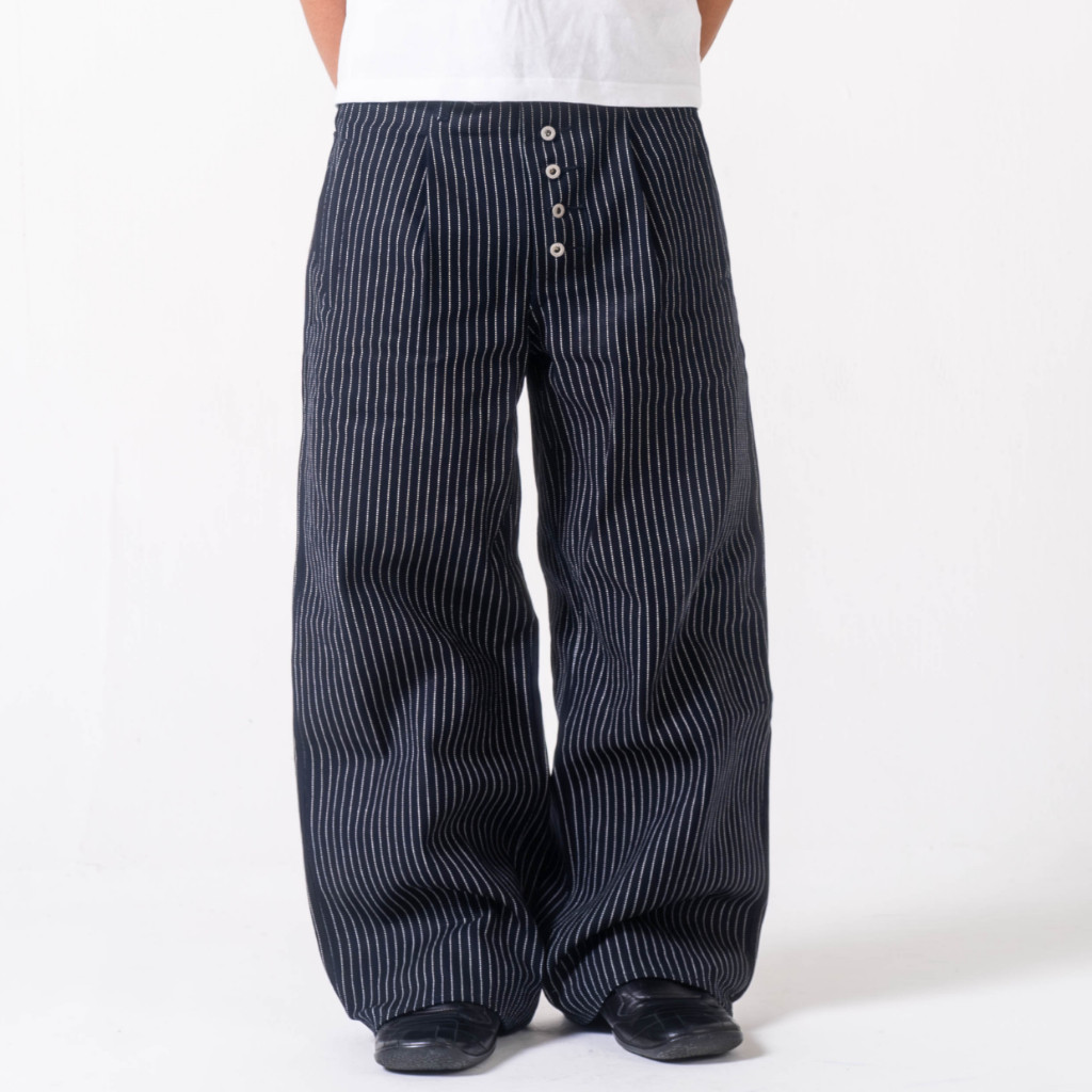 Wabash Wide Leg Pants 606 Garb - Denim Indigo
