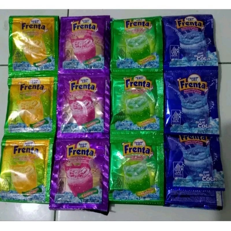 Frenta semua Varian 1 Renceng - 10pcs Segar sari susu soda serbuk bubuk aneka rasa minuman dingin Te