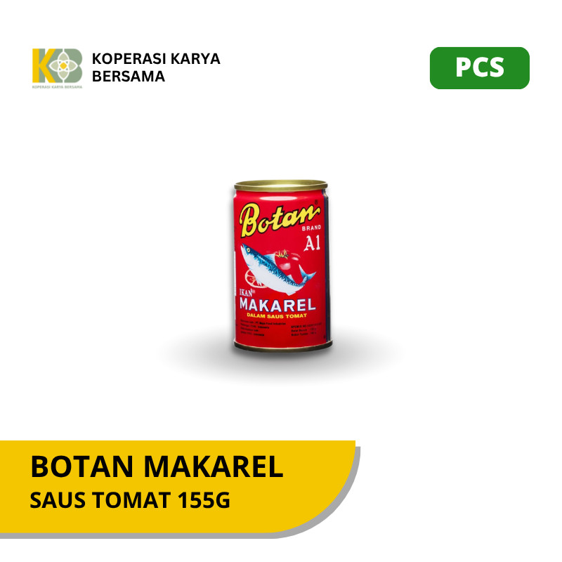 Botan Besar / Botan Mackarel 155g / Ikan Kaleng Botan 155 gram / Botan A1 Sarden Saus Tomat Besar - 