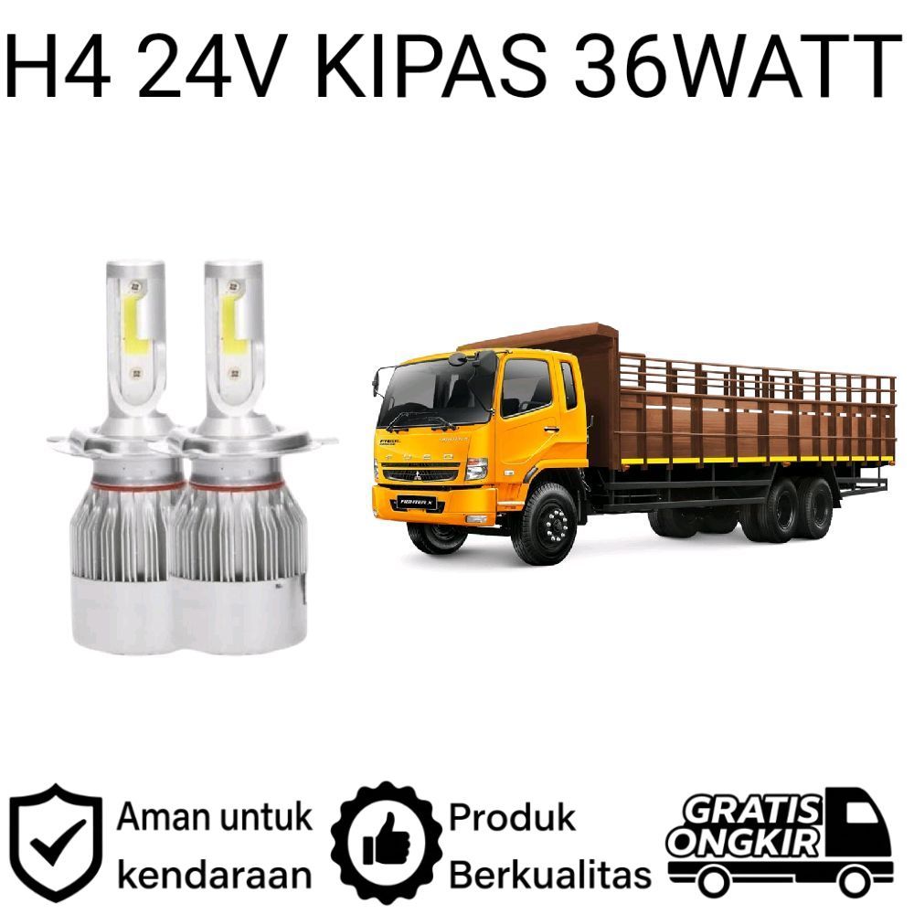 ORIGINAL Lampu utama LED H4 24V MITSUBISHI FN 61 FUSO LONG EURO 4