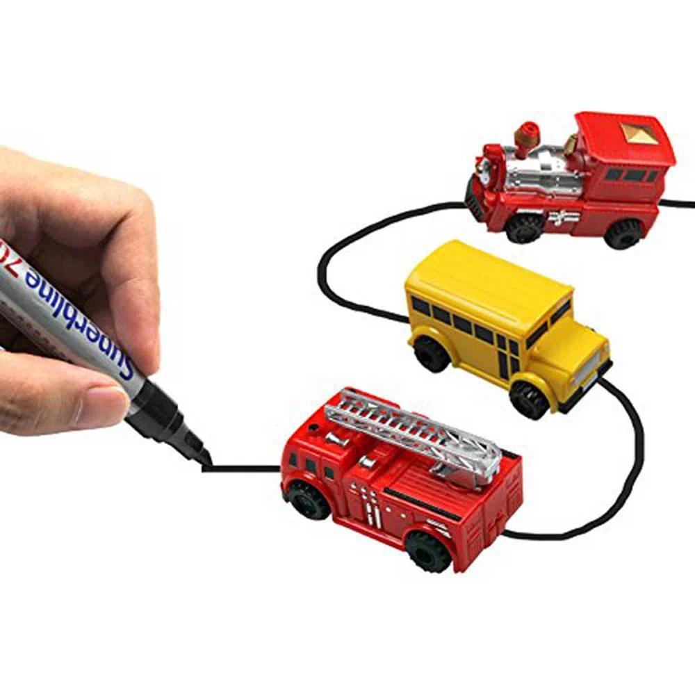 Line Following Robot Induction Educational Inductive Toys Car Follower Diy Diecast Vehicle Magic Pen