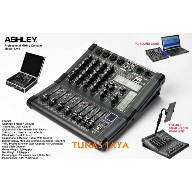 MIXER ASHLEY LM4 MIXER ASHLEY 4 CHANNEL LM 4 ORIGINAL MIXER ASHLEY LM4