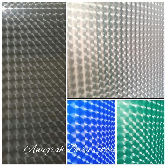 Fiber pagar plastik penutup pagar motif 3 Dimensi - Putih