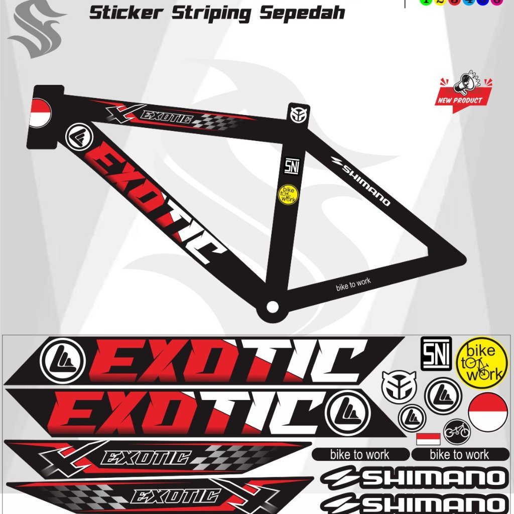 STIKER EXOTIC VARIASI STRIPING SEPEDAH