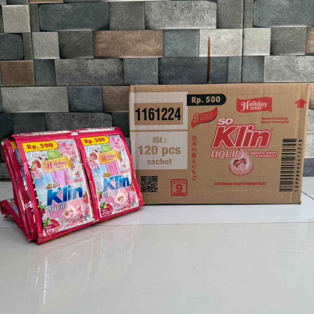 Nikmati Cucian Bersih dan Wangi dengan So Klin Liquid Softergent Deterjen Cair 1 Renceng Isi 10 Pcs
