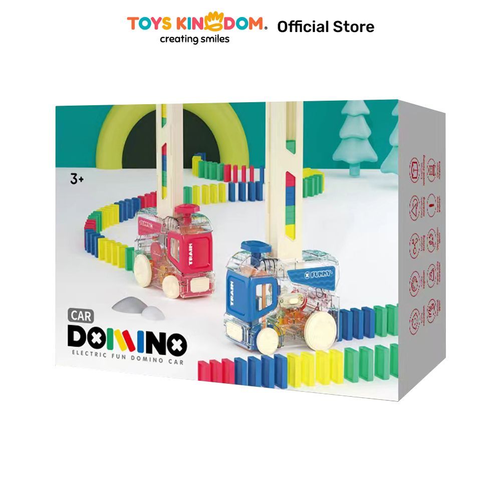 Toys Kingdom Kiddy Fun Set Domino Car - Biru Toy Kids Toy Koleksi Mainan Anak Permainan Bongkar Pasa