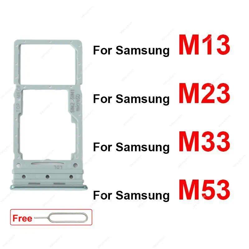 Sim Card Tray Holder For Samsung M13 M135F M23 M236B M33 M336B M53 M536B 4G  Card Slot Reader Adapte