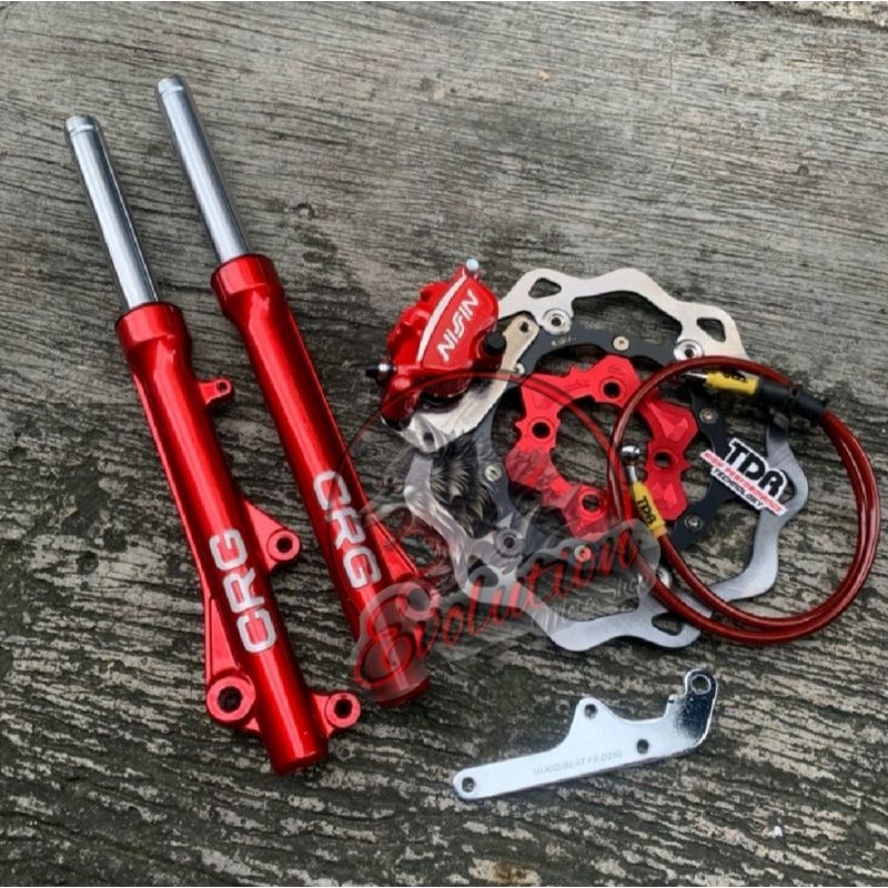 Paketan shock depan BEAT FI - VARIO150 - VARIO110 - SCOOPY cakram lebar 260 floating paketan komplit