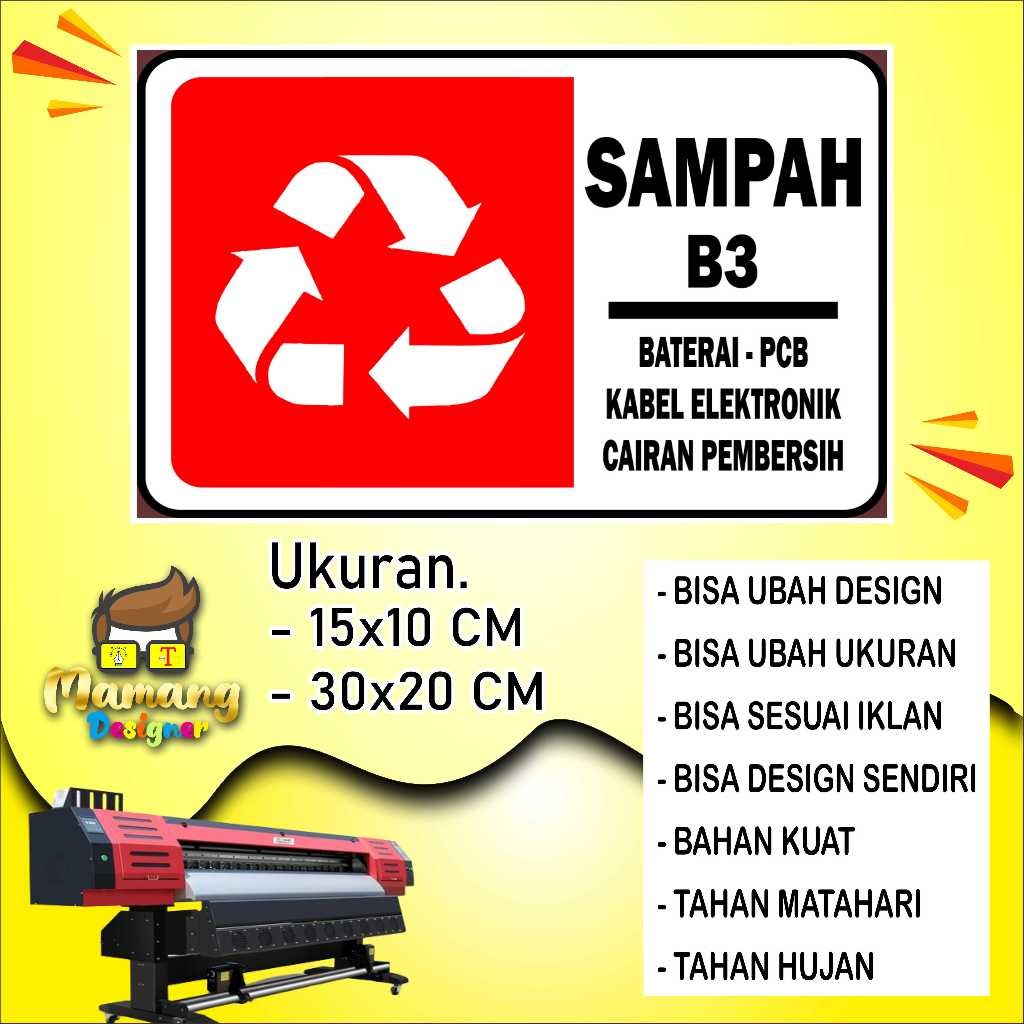 

Sticker Tempelan Sampah Bahan Cerah warna Merah