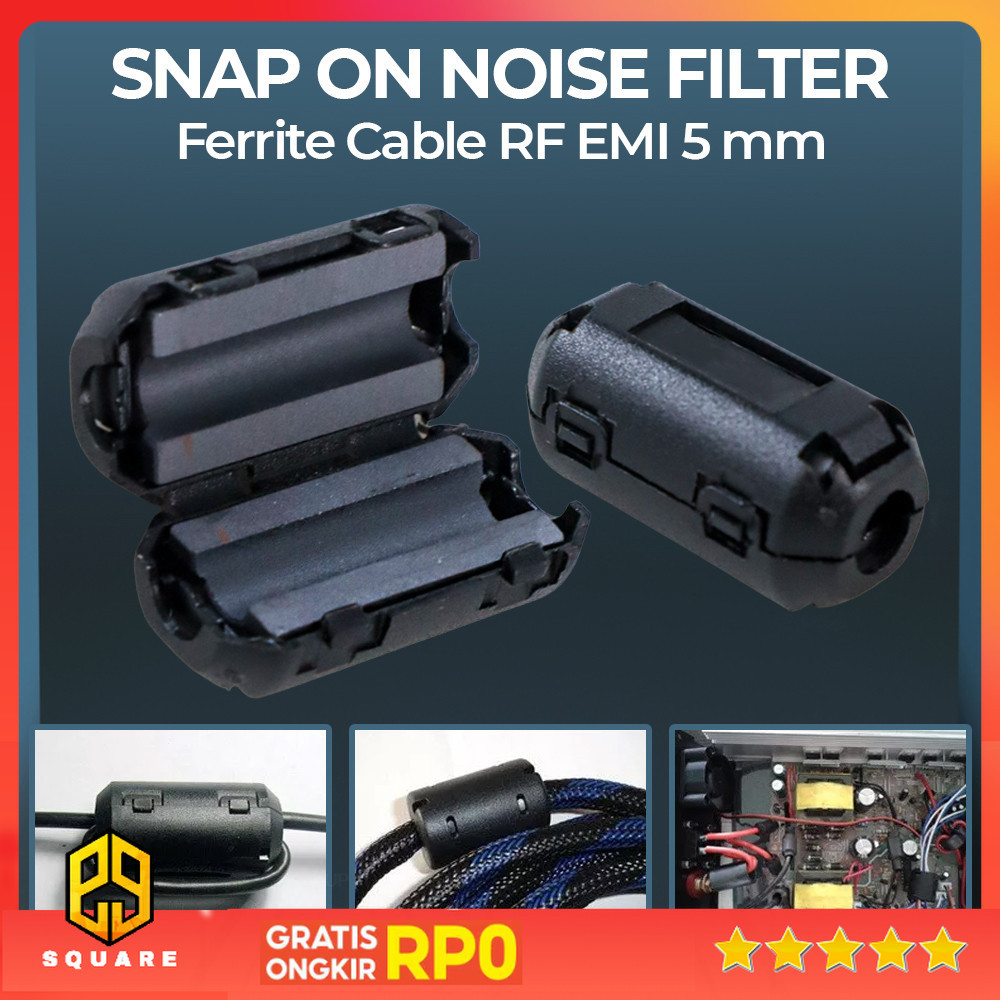 TDK Snap On Noise Filter Ferrite Cable RF EMI 5mm - 3605 Original 99 Square
