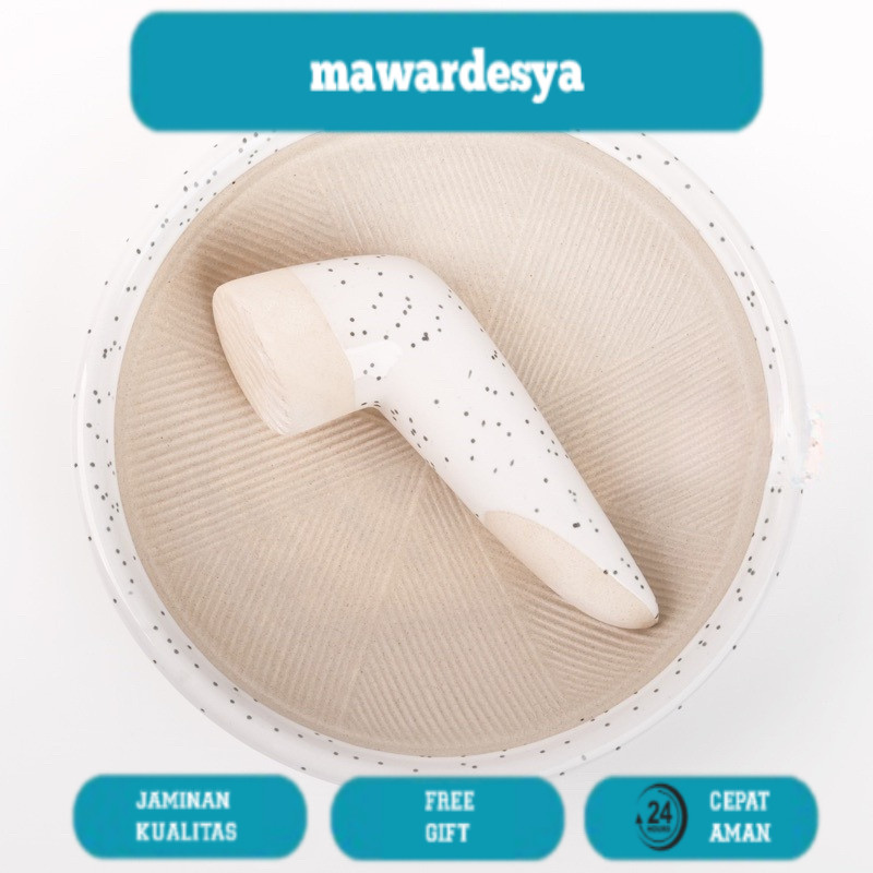 Cobek Keramik dan Uleg Keramik Kekinian "Gemma"