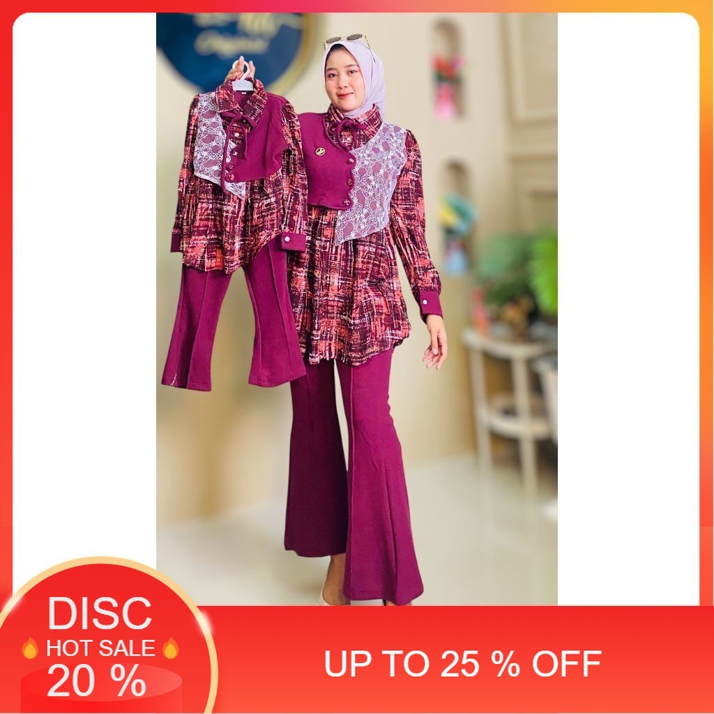 Koleksi Ranum| Terbaru Setcel Naura ORI NK Original bisa Couple Ibu dan anak Harga Terpisah COD