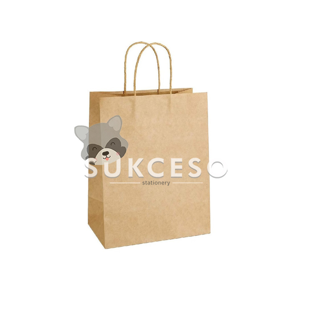OKEY Kraft Paper Bag Tas Kertas Polos SATUAN