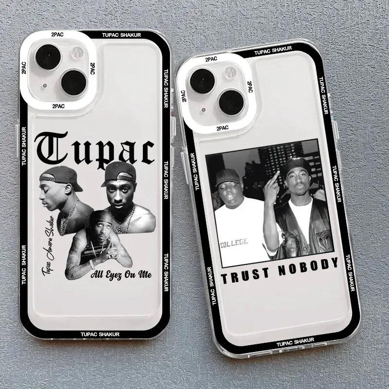 Rapper 2pac Singer Tupac Phone Case for IPhone 16 15 14 13 12 11 Pro Max Mini X XS XR SE 7 8 Plus Sh