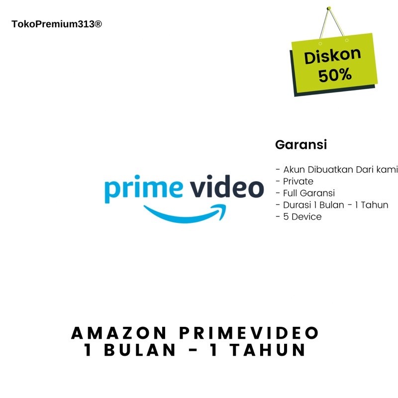 Amazon Prime Video 1 Bulan - 1 Tahun Full Garansi