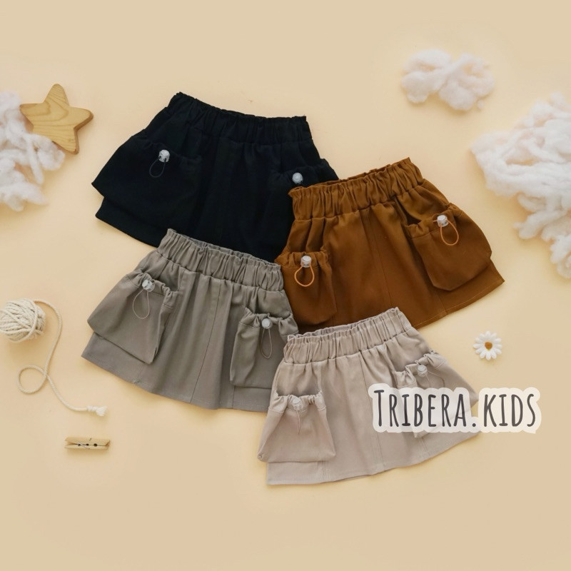 TRIBERA.KIDS || CANTIKA SHIRT || ROK SERUT ANAK || ROK MINI ANAK | ROK CARGO ANAK PEREMPUAN