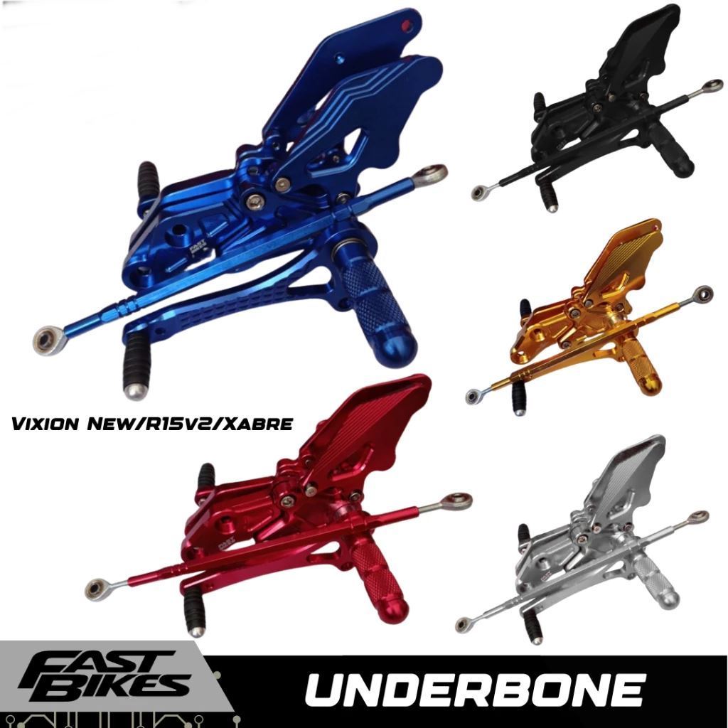 lagi promo Footstep Underbone Fast Bikes untuk Vixion New / R15 v2 / Xabre Original jsm86