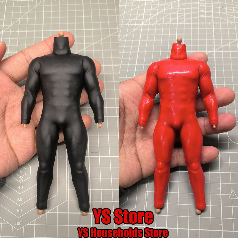 (Only Leather Bodysuit) VTOYS 1/12 Muscular Body Black Red Tight One Piece Jumpsuit Clothes Accessor