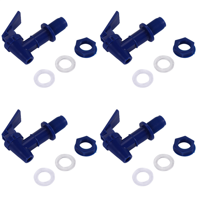 -ESTR 4 Pieces Replacement Cooler Faucet Water Bottle Jug, Dispenser Tap Set, Reusable Spigot Spout 