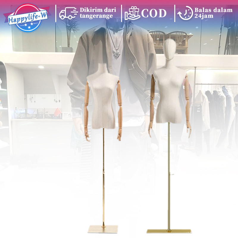 Manekin  Patung Cewek Setengah Badan Tangan Robot Kaki Stainless