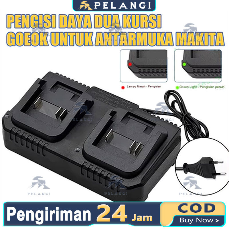 Charger Makita Lithium Bor 21V Charger Adaptor Casan Cas Baterai Cordless Nagawa Bor Impact Wrench K
