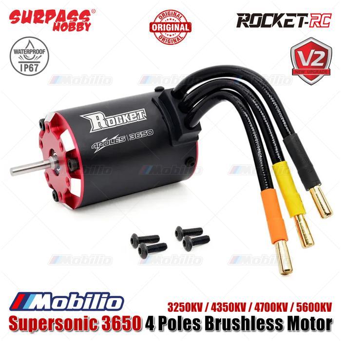 Surpass Hoy Rocket-RC Supersonic 3650 4 Poles Brushless Motor 3250KV / 4350KV / 4700KV / 5600KV Wate