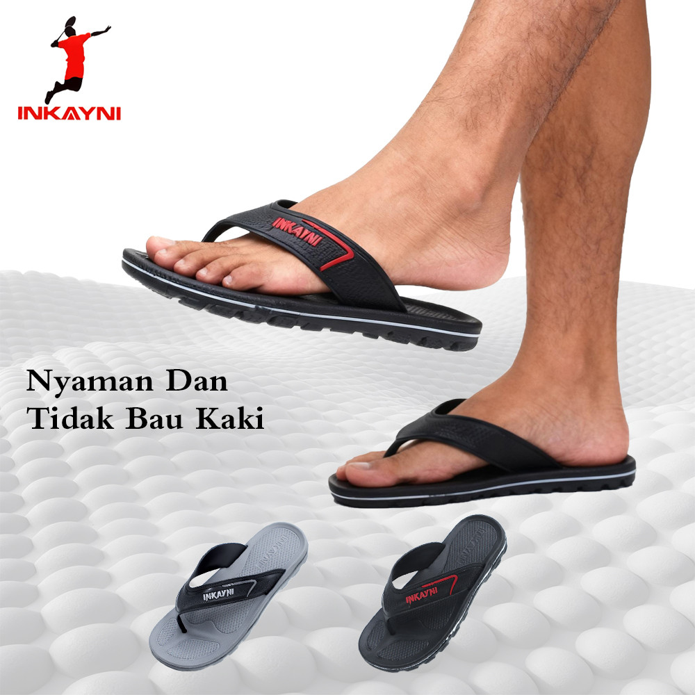 INAKAYNI Terbaru 2026 Sandal Jepit Anti-Selip Nyaman Anti Bau Sandal Rumah Sendal Pria Bahan EVA teb