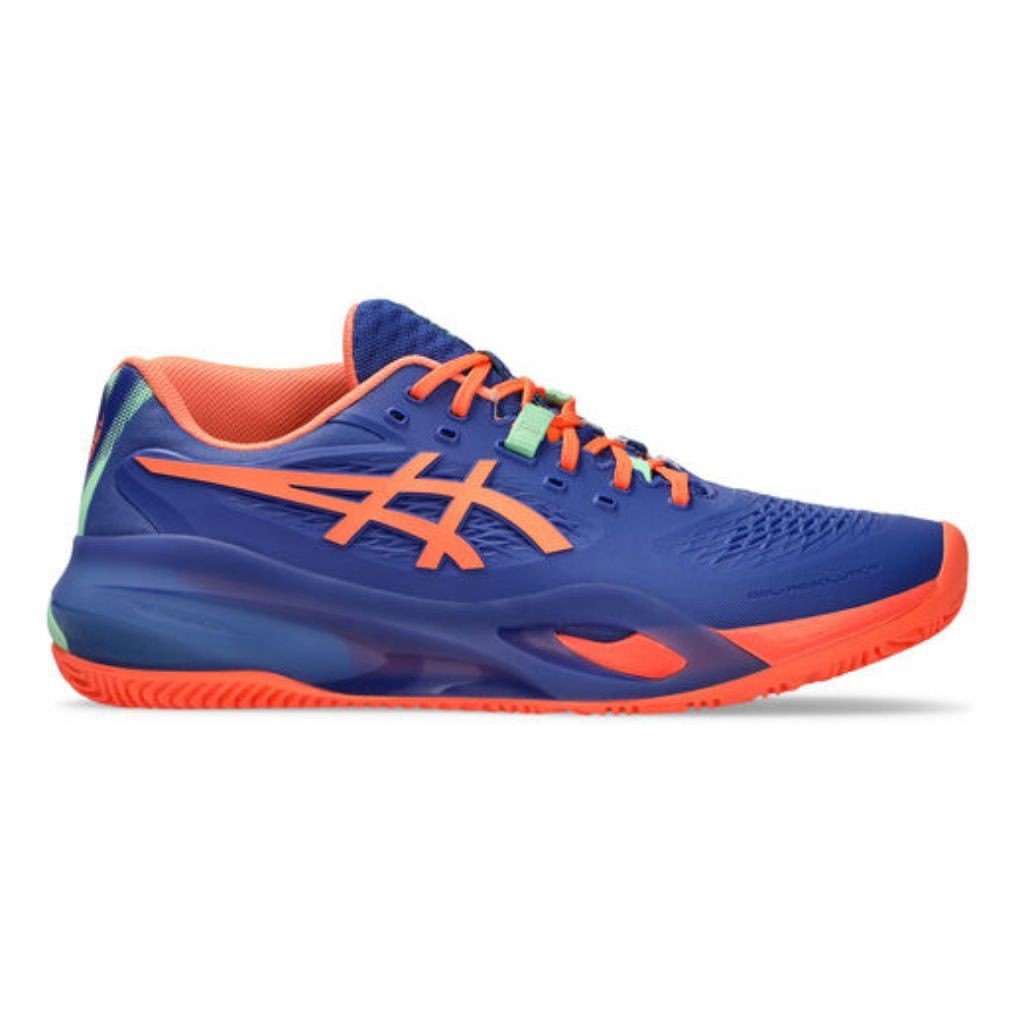 READY Sepatu Asics Resolution X Blue Orange Premium Original BNIB